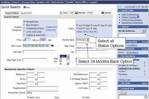 Exporting Data from RMLS – Portland Oregon